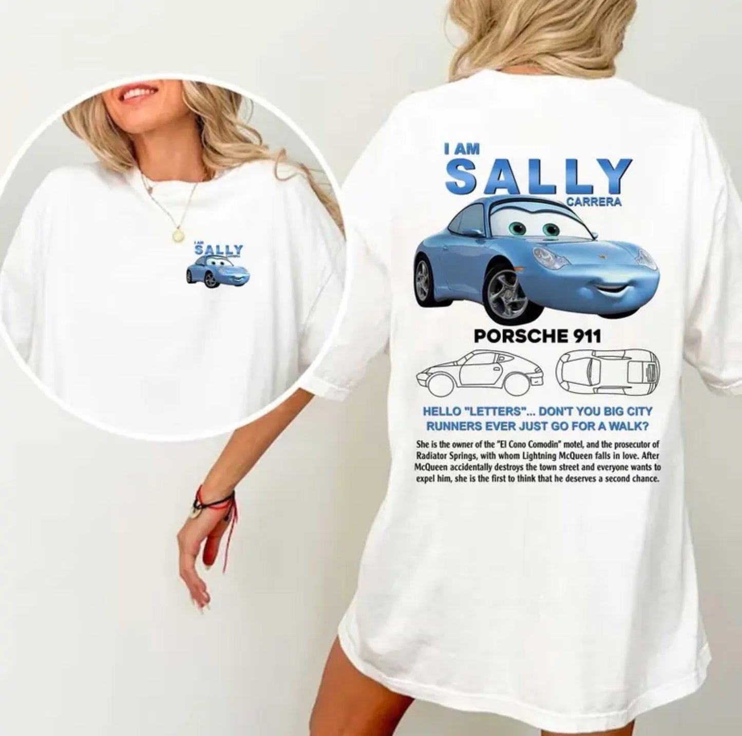 95 Lightning McQueen and Sally Couples Car Shirt