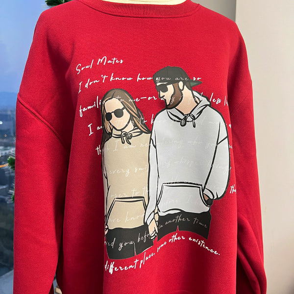 Confession Letter Custom Portrait Couple Sweatshirt