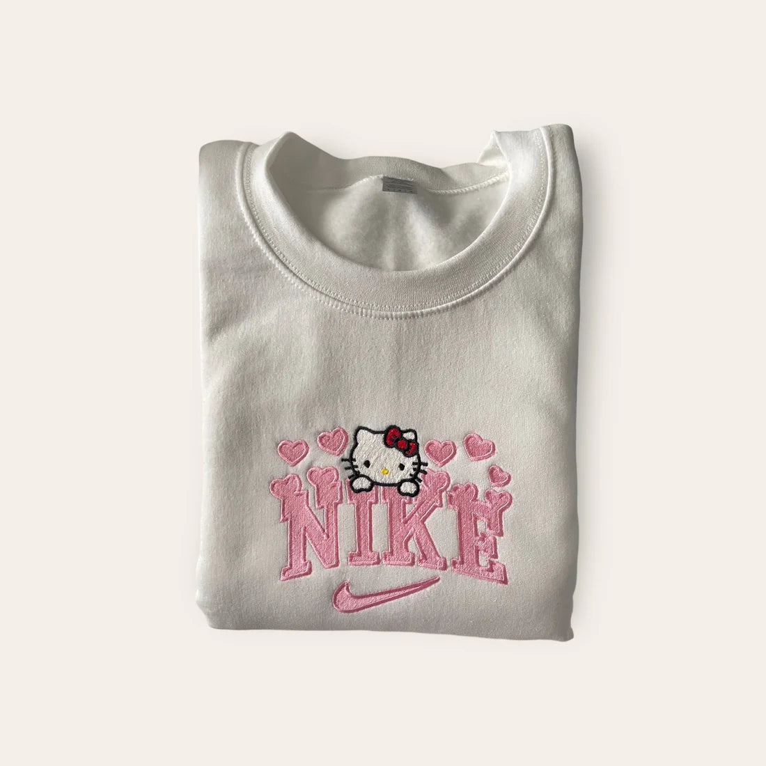 Heart Cat embroidery sweatshirt