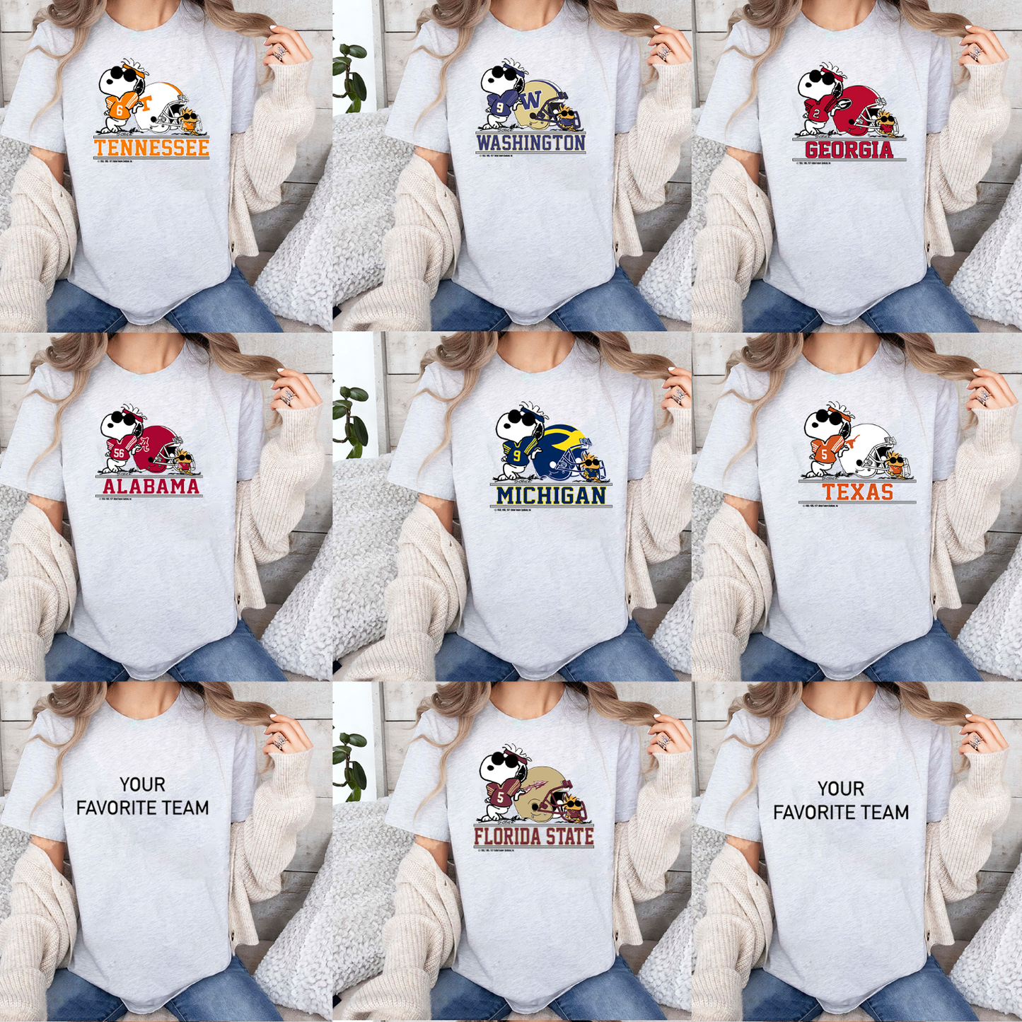 Cute Snoopy Dog x College Football T-shirt, Sweatshirt, Hoodie