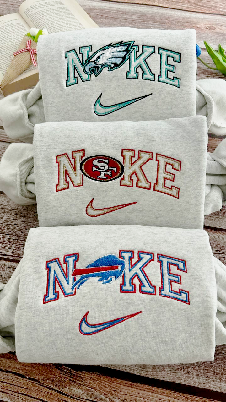 Personalized NIKE NFL Team Football Embroidery Sweatshirt