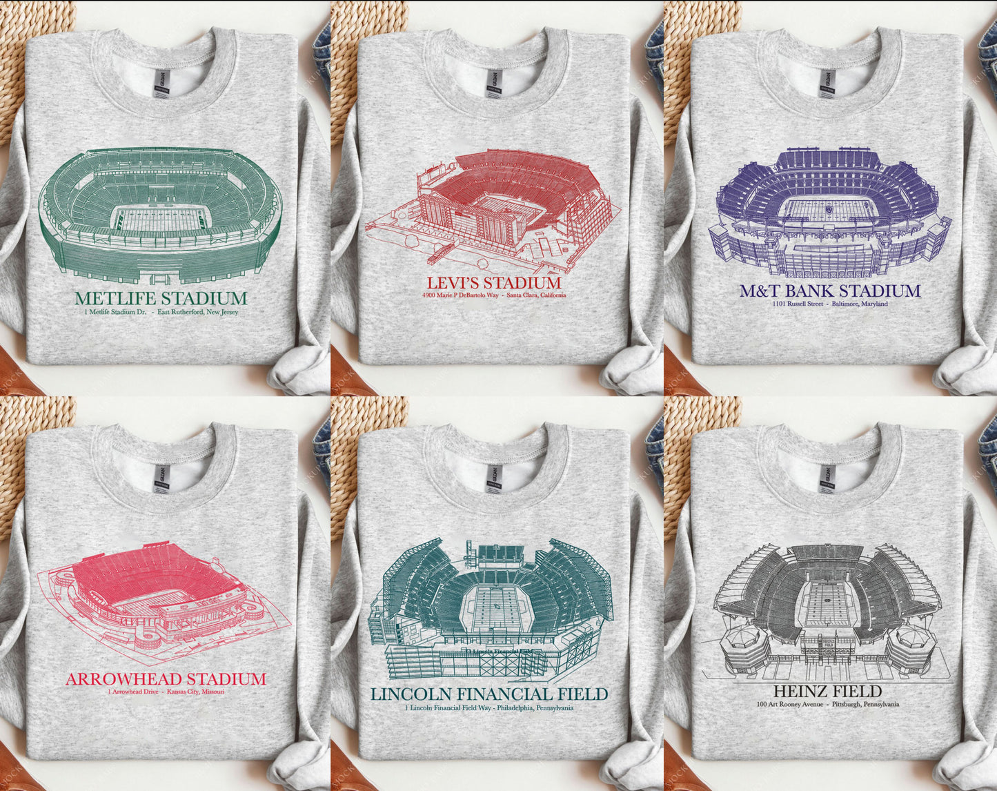 College Stadium NFL Sweatshirts