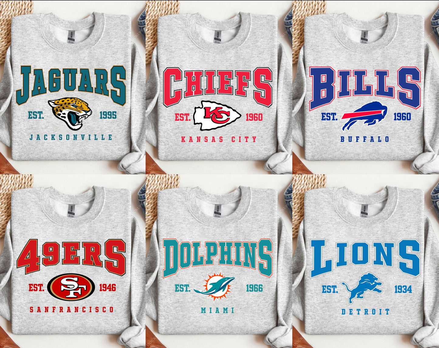 Personalized NFL Team Football Sweatshirt