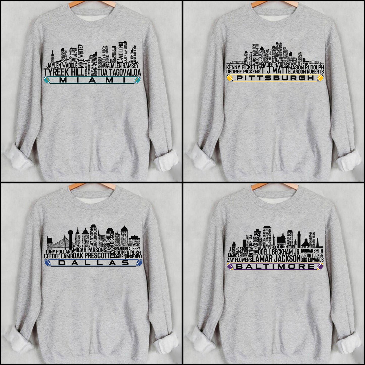 NFL Football Teams Sweatshirt