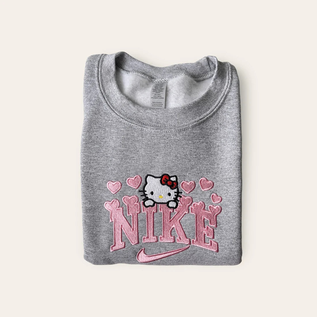 Heart Cat embroidery sweatshirt