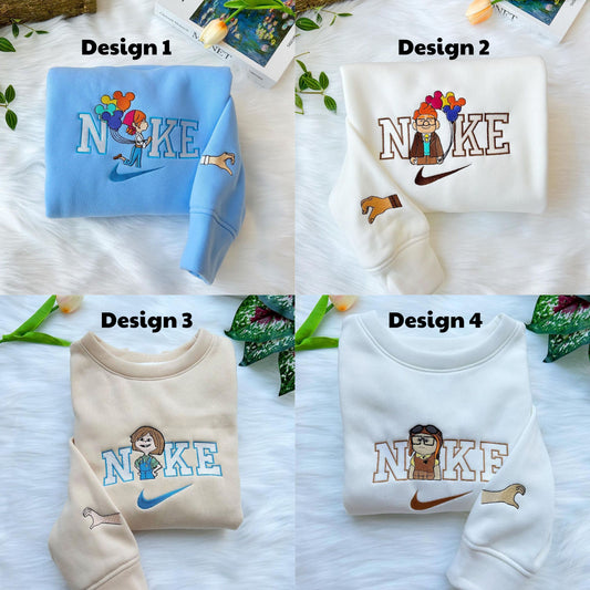 Couple Carl and Ellie  "Up" Movie" Embroidered Sweatshirt