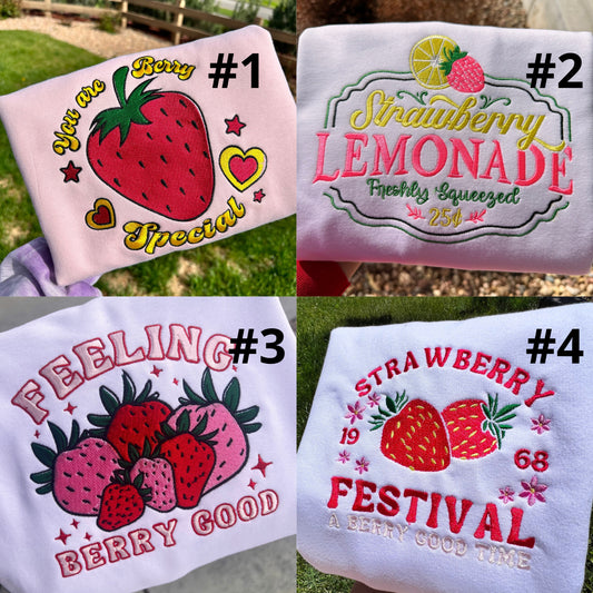 Strawberry Embroidered Shirt
