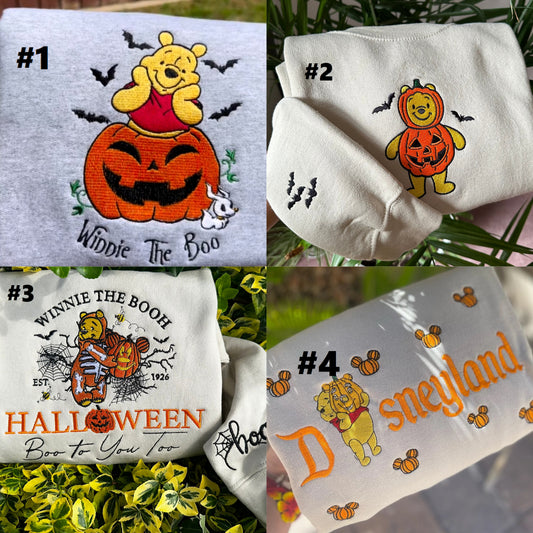 Pooh Halloween Embroidered Shirt