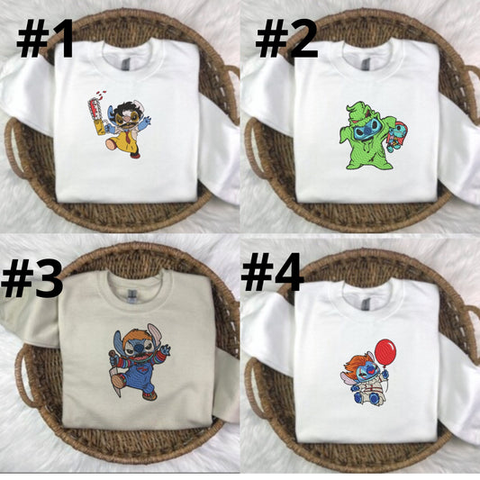 Halloween Stitch Embroidered Sweatshirt