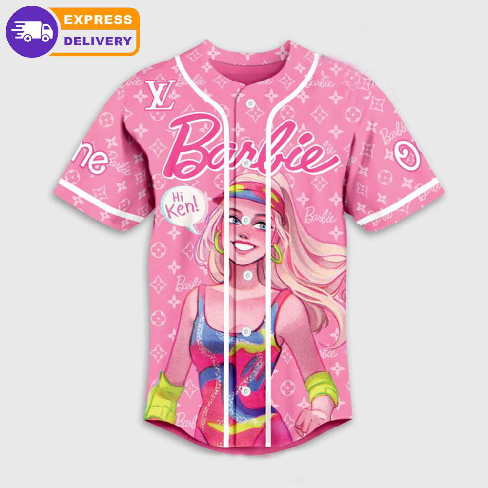 Barbie x Louis Vuitton Beautiful Customized Baseball Jersey