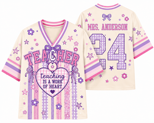 Teaching is a work of heart  Mesh Jersey