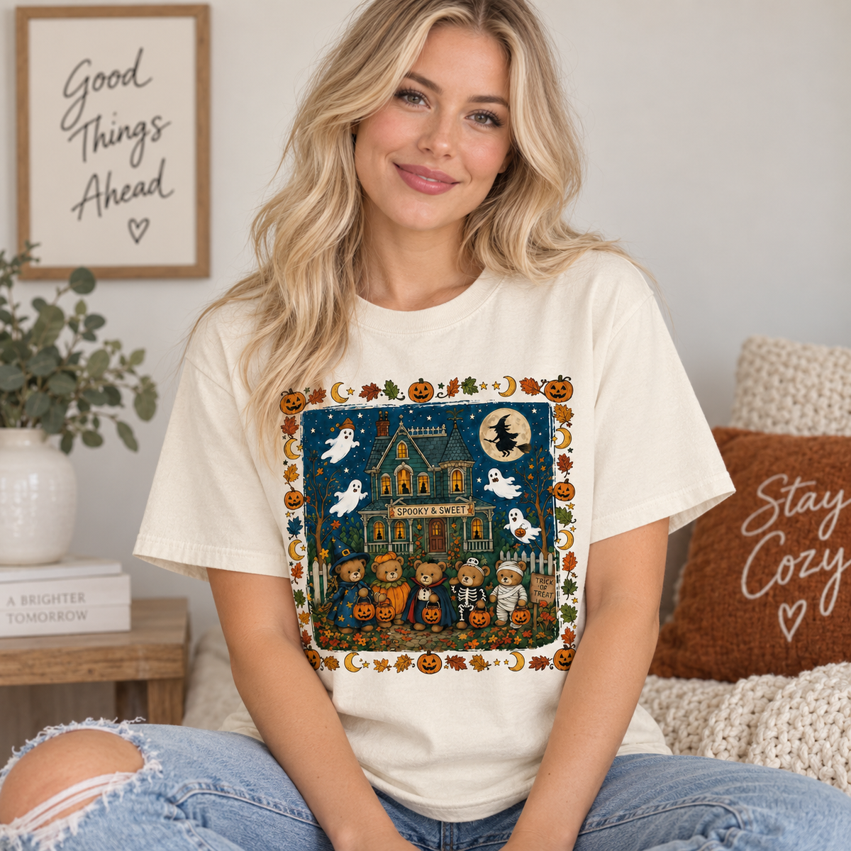Vintage Spooky Bears Halloween Shirt