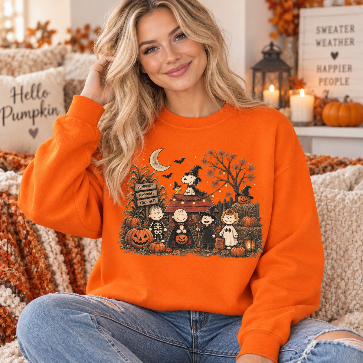 Vintage Halloween Cartoon Friends Shirt