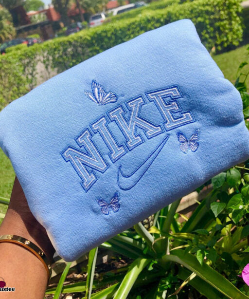 Customized Nike Butterfly Embroidered Sweatshirts