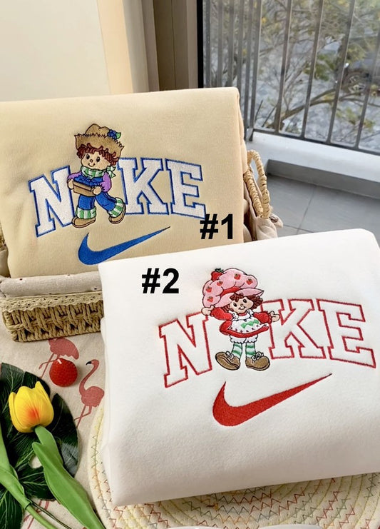 Huckleberry Pie And Strawberry Shortcake Embroidered Sweatshirt