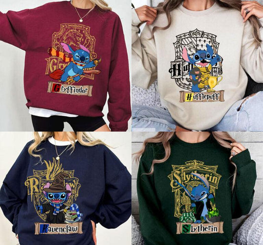 Cute Stitch Harry Potter Shirt, Hogwarts Sweatshirt