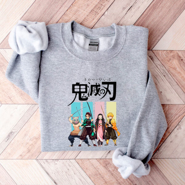 Demon Slayer Characters Sweatshirt Hoodie T-shirt, Gift For Anime Lovers