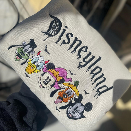 Halloween Disneyland embroidered shirt