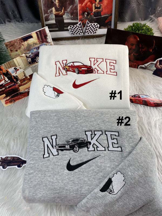 Dominic Toretto Letty Fast And Furious Nike Embroidered Sweatshirt, Valentines Day Gift For Couple