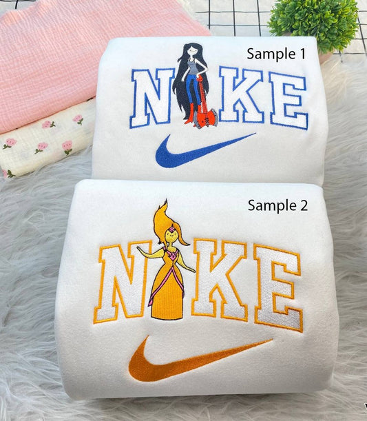 Adventure Time Flame Princess And Marceline Embroidered Sweatshirts