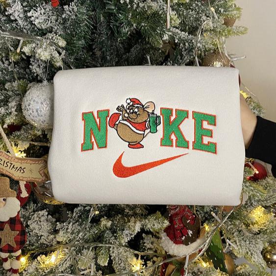 Jaq And Gus Cinderella Disney Christmas Embroidered Sweatshirt