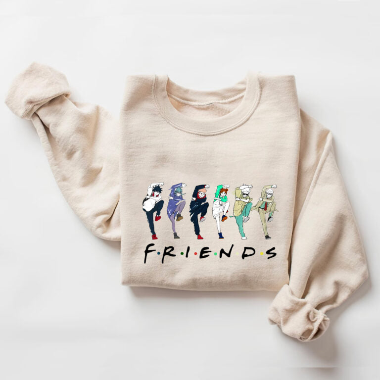 Jujusu Kaisen Friends Vintage Hoodie T-shirt Sweatshirt