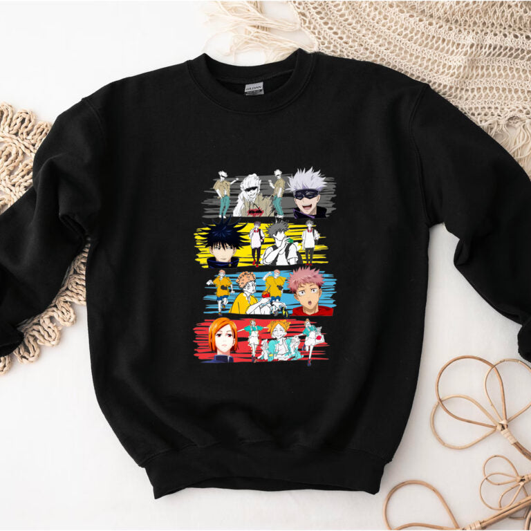 Jujutsu Kaisen Characters Vintage Hoodie T-shirt Sweatshirt