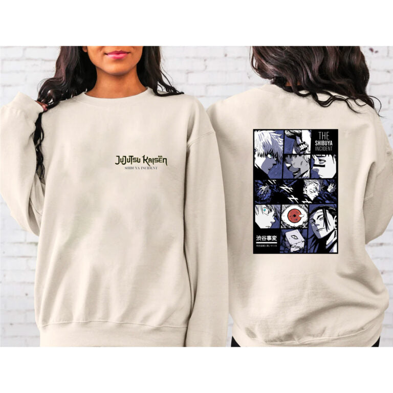 Jujusu Kaisen The Shibuya Incident 2 Sided Vintage Hoodie T-shirt Sweatshirt