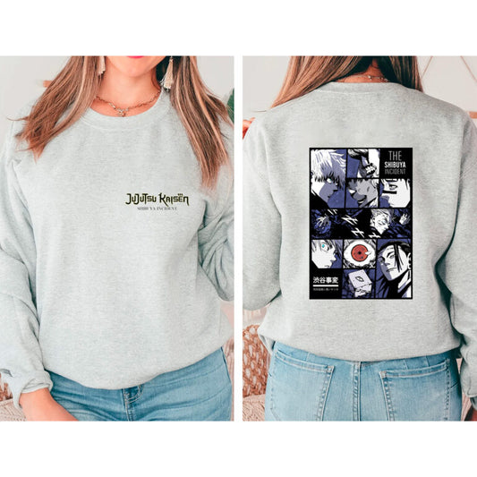 Jujusu Kaisen The Shibuya Incident 2 Sided Vintage Hoodie T-shirt Sweatshirt