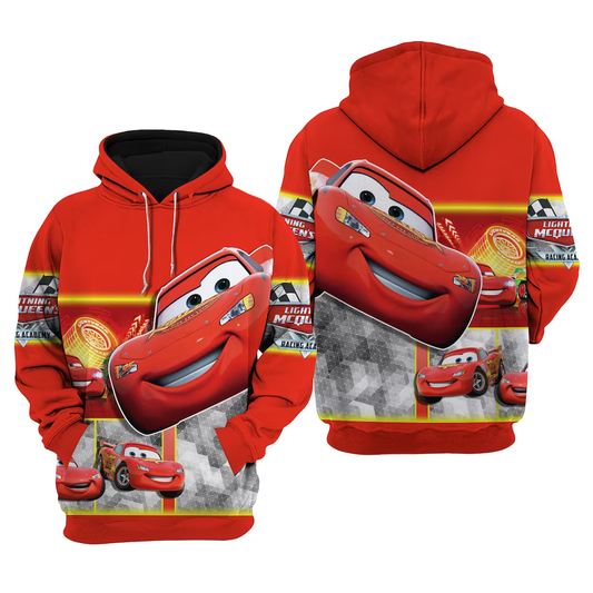 Lightning McQueen 3D Hoodie - Disney Cars Lightning McQueen Hoodie