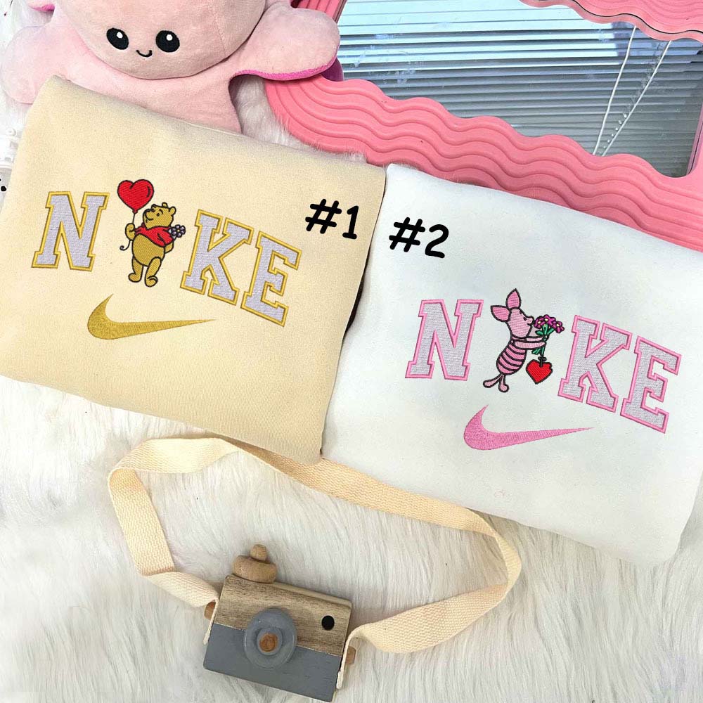 Piglet And Winnie The Pooh Disney Nike Embroidered Sweatshirt