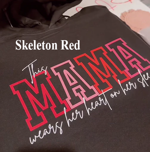 Custom This Mama Wears Her Heart On Her Sleeve Hoodie