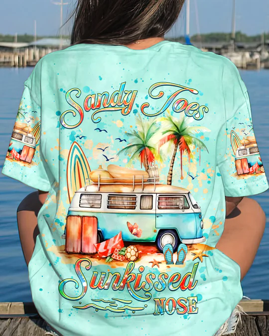 SANDY TOES SUNKISSED NOSE ALL OVER PRINT SHIRT SWEATSHIRT HOODIE