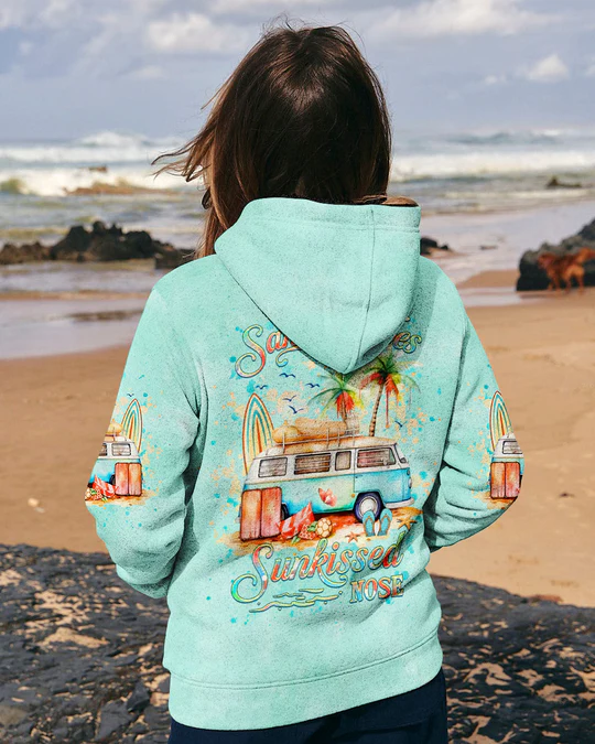 SANDY TOES SUNKISSED NOSE ALL OVER PRINT SHIRT SWEATSHIRT HOODIE