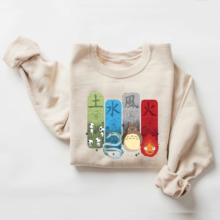 Studio Ghibli Characters Vintage Hoodie T-shirt Sweatshirt