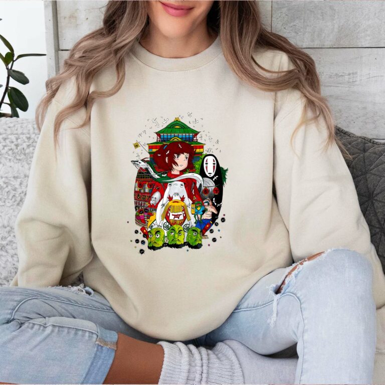 Studio Ghibli Characters Vintage Hoodie T-shirt Sweatshirt