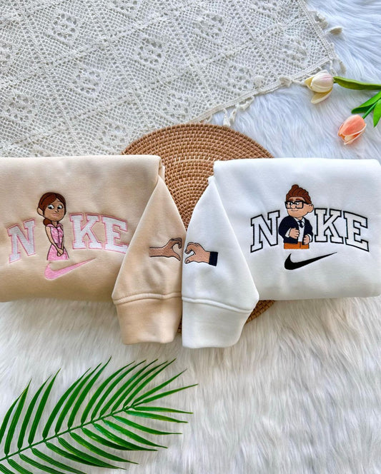 Couple Carl and Ellie Embroidered Sweatshirt Ver 2