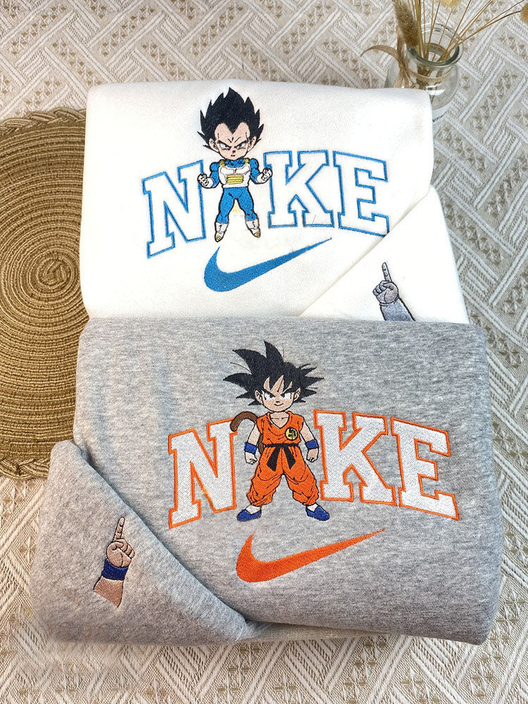 Son Goku And Vegeta Dragon Ball Embroidered Sweatshirt