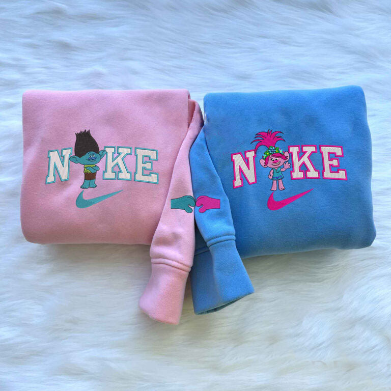 Velvet and Veneer,Poppy and Branch,Viva and Floyd - Trolls Embroidered Sweatshirt