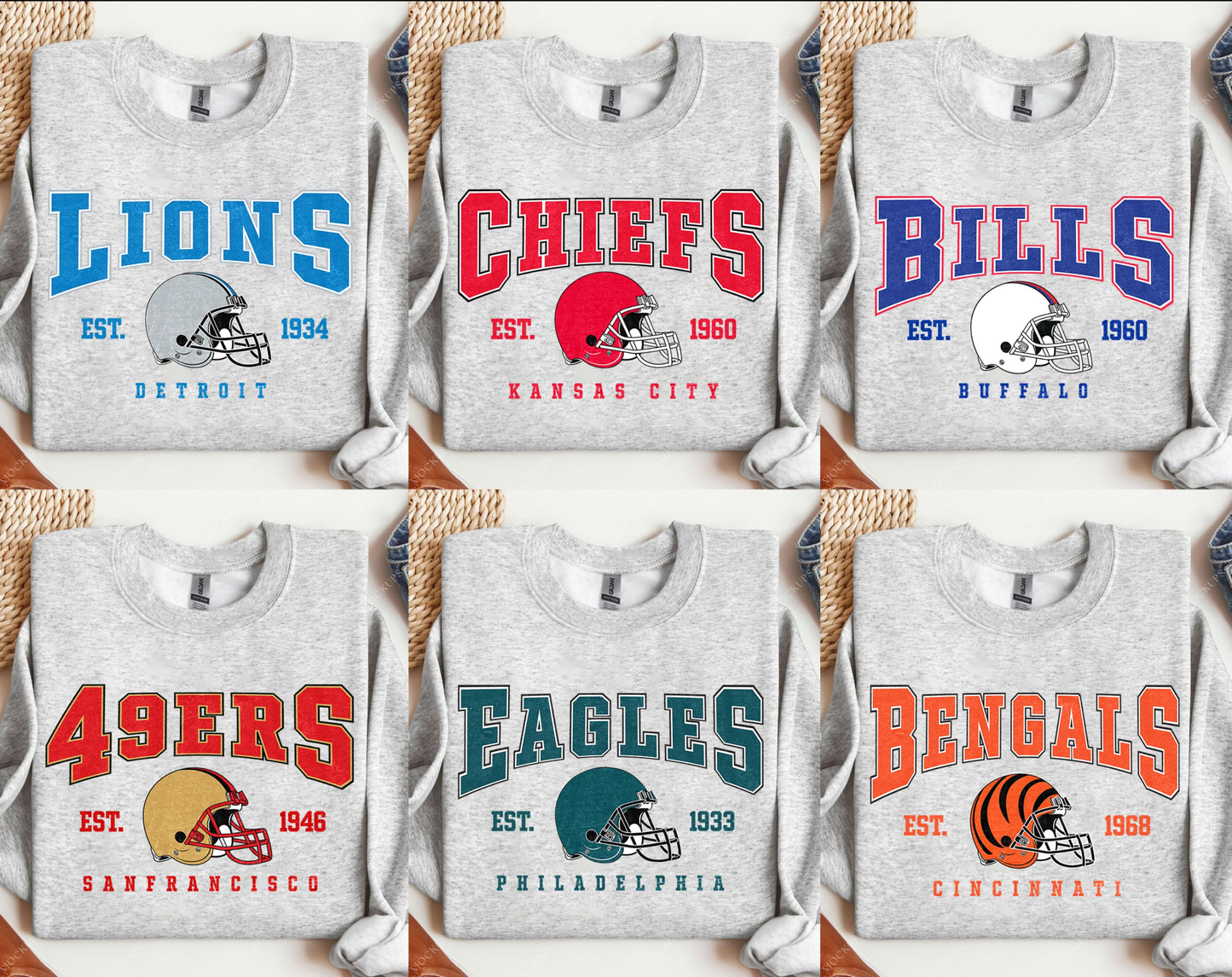 Personalized NFL Team Football Sweatshirt