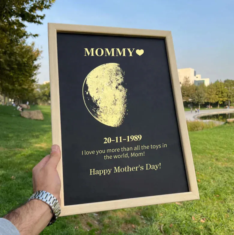 Custom Moon Phase With Custom Text - Mother's day Gift for Mom