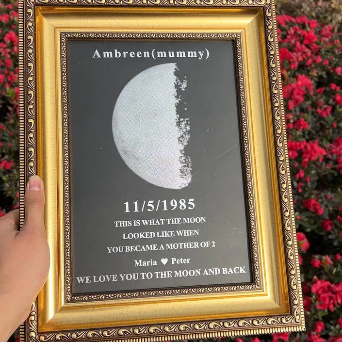 Custom Moon Phase With Custom Text - Mother's day Gift for Mom