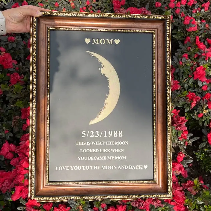 Custom Moon Phase With Custom Text - Mother's day Gift for Mom