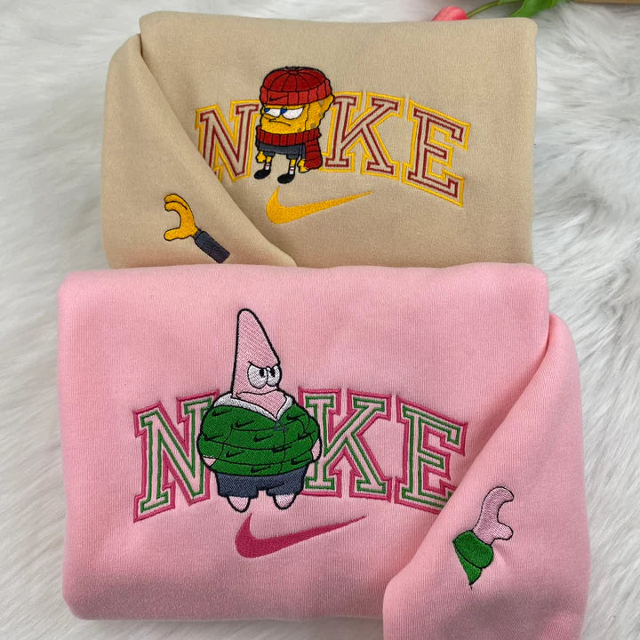 Spongebob & Patrick Embroidery Sweatshirt Hoodie