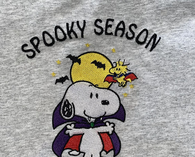 Spooky season snoopy Halloween Embroidered sweatshirt