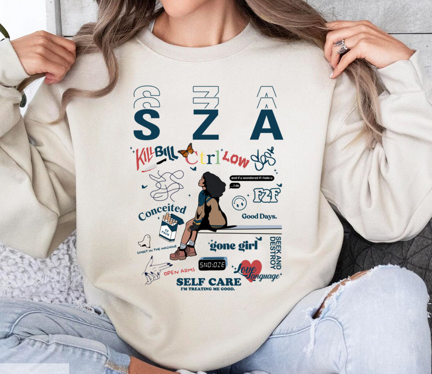 SZA Shirt, SZA albums shirt, Sza SOS Album Shirt, Singer SZA SOS Graphic Sweatshirts Unisex Shirt