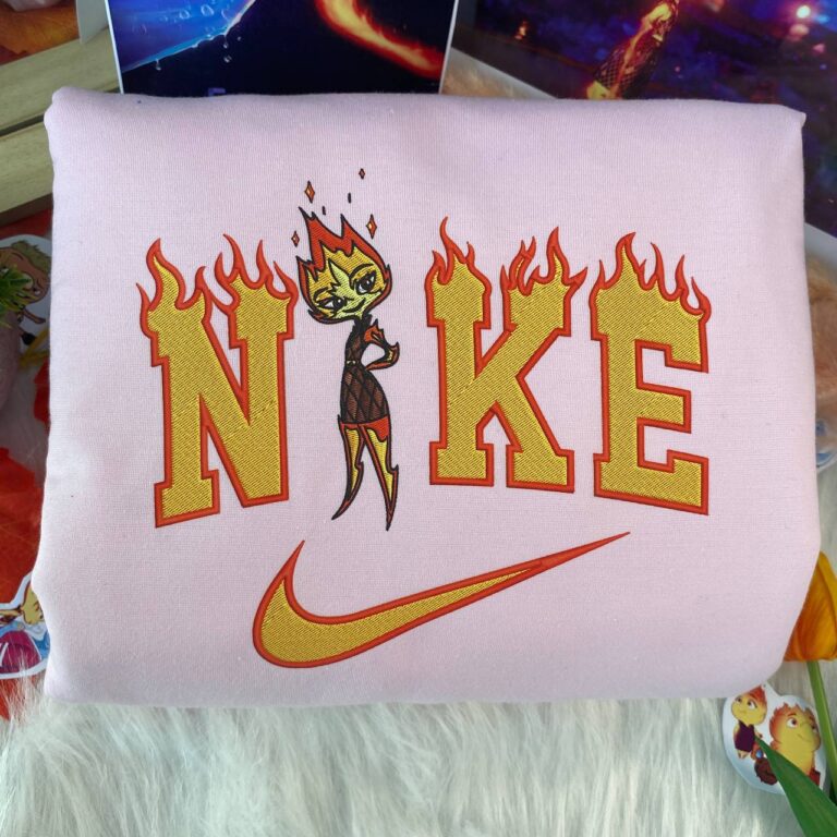 Ember And Wade Elemental Disney Nike Embroidered Sweatshirts