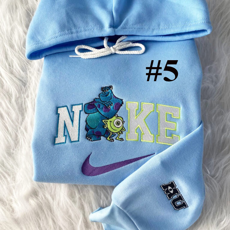 Mike Wazowski & James Sullivan Monsters Inc Disney Nike Embroidered Sweatshirt