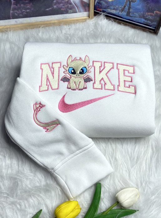 Toothless & Light Fury Disney Nike Embroidered Sweatshirt