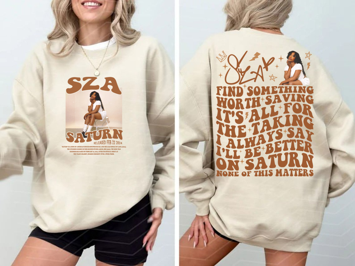 SZA Saturn New Song Sweatshirt, SZA Music Concert Merch Shirt